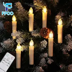 LED Candles Battery Operated Flameless Waterproof Timer Remote For Christmas Birthday Home Decor Valentine's day Candle Light