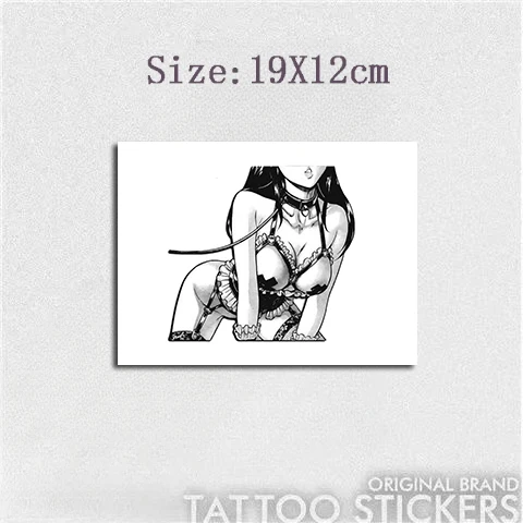 Cartoon Cat Maid Water Proof Temporary Tattoo Anime Sexy Girl Tattoo Stickers Fake Tattoos for Women Hotwife Festival Accessorie