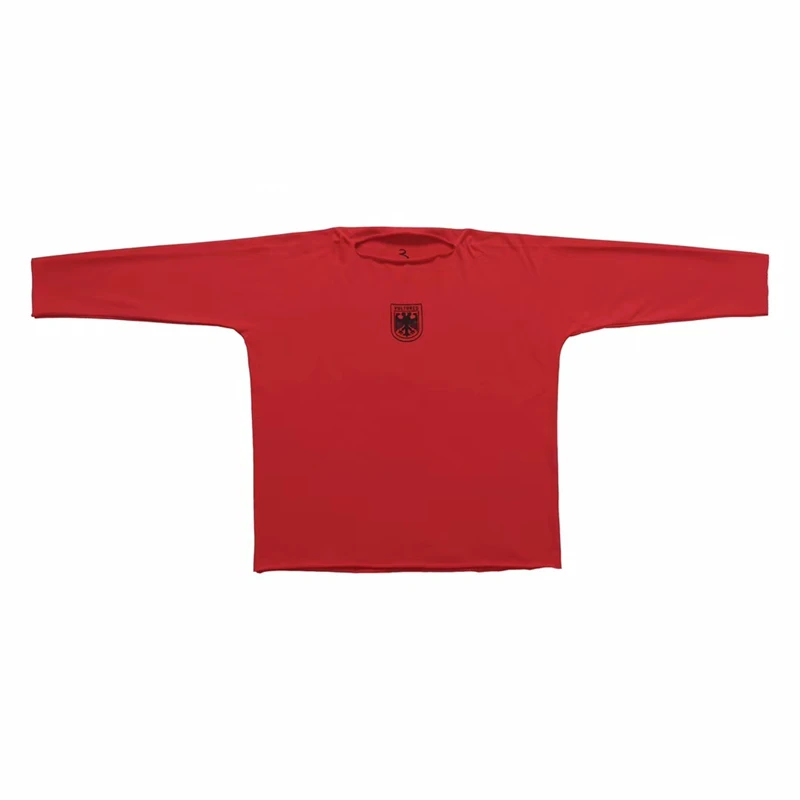 تي شيرت YZY Kanye بأكمام طويلة تي شيرت أحمر للرجال والنساء مقاس كبير تي شيرت #3