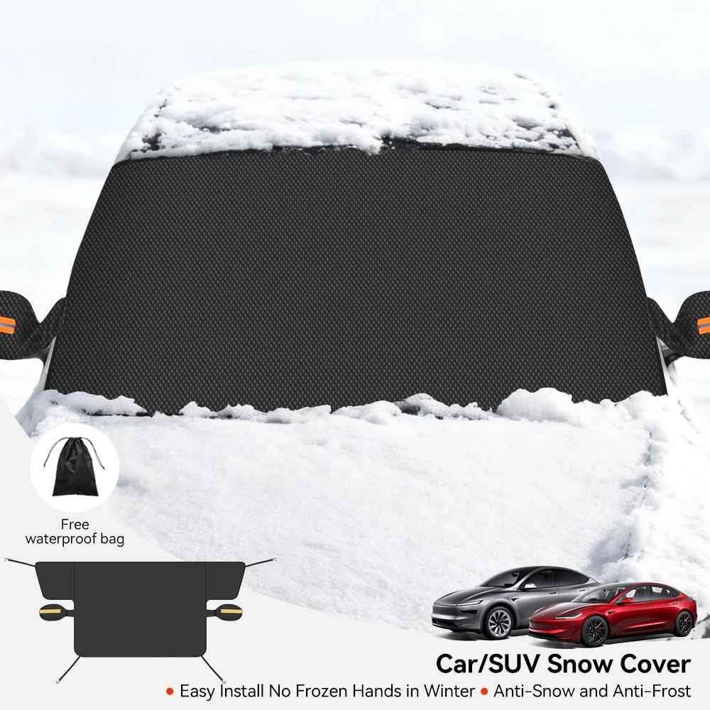

YZ winter car front windshield cover With Reflective strips outdoor car blanket Oxford Scratch Resistant Waterproof Protector