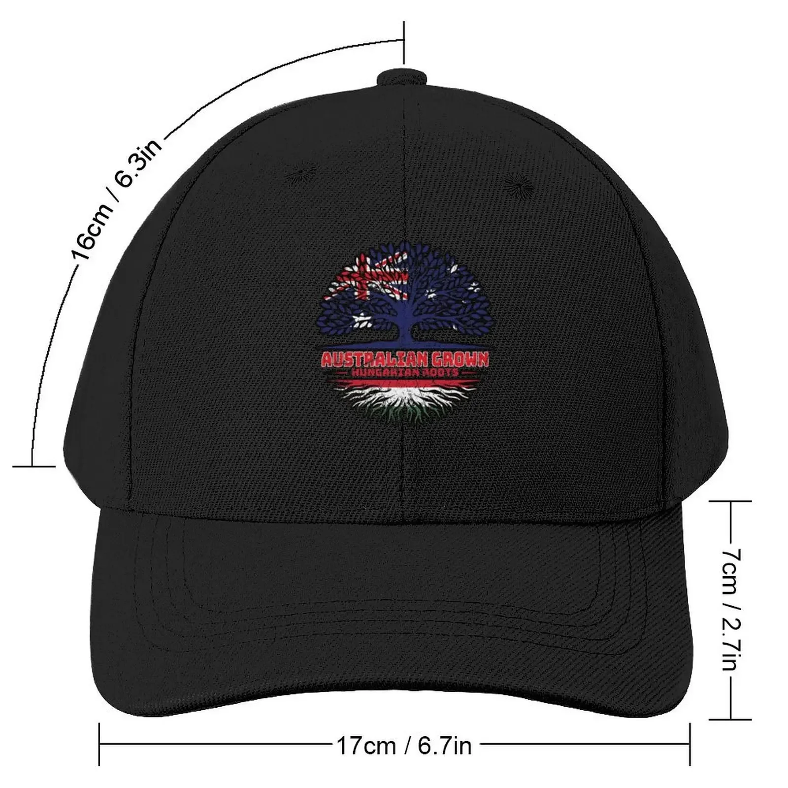 Hungary Hungarian Australian Australia Tree Roots Flag Baseball Cap Golf Wear Luxury Cap Cosplay Female Men's