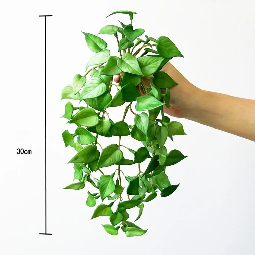 

Soft Artificial Copper Coin Grass Plants Realistic Handmade Fake Ivy Leaf Leaves Wall Hanging Mini Bouquet Office