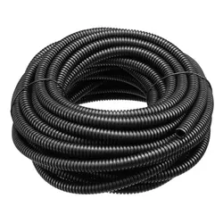10M 6x9mm PP Flexible Corrugated Conduit Tube Black Corrugated Pipe Wire Hose Protector Electrical Wire Protection Accessories