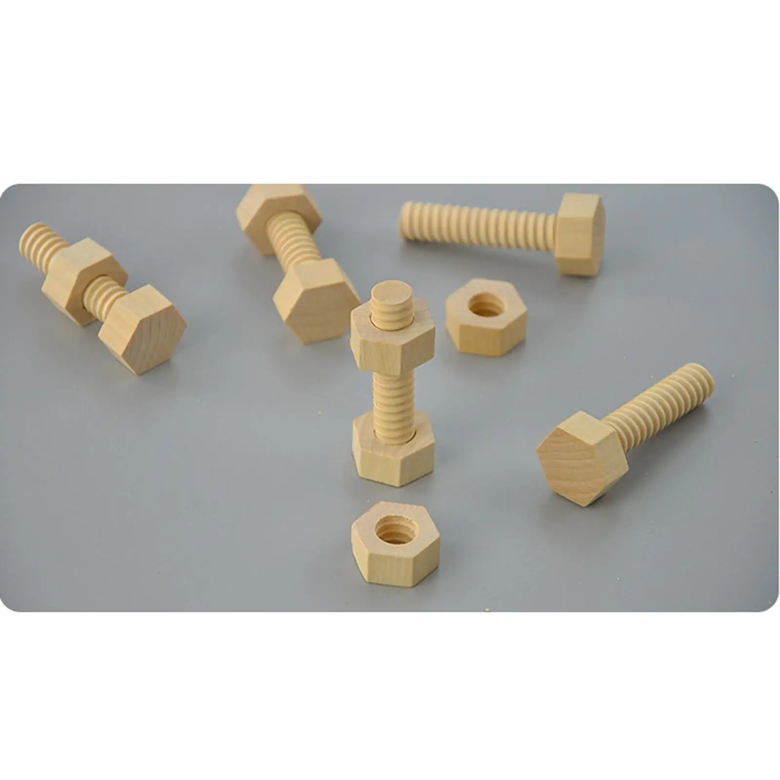 

Hands-on Skills Building Wood Screw Nut Assembling Toys Wooden Puzzle Game for Basic Life Skills Training Kids