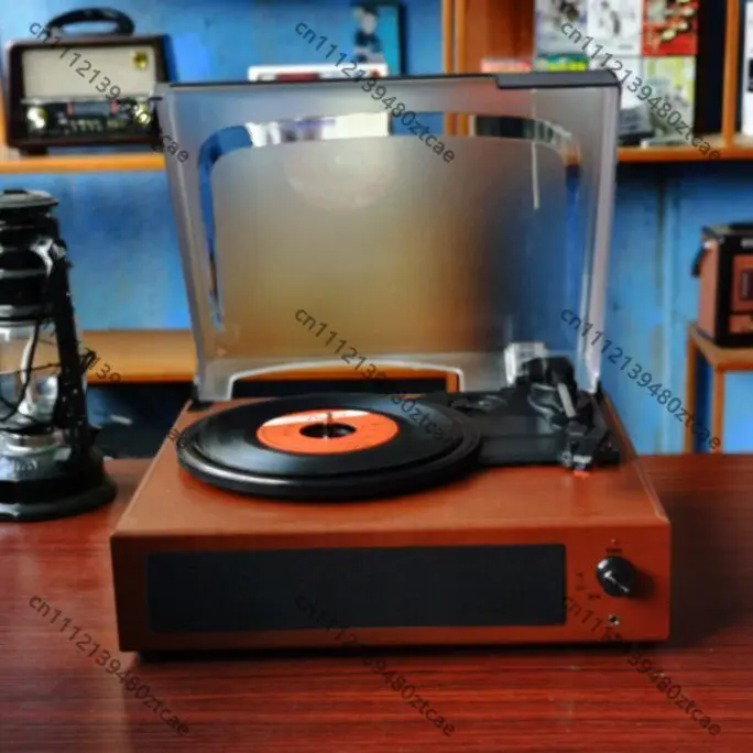 Retro Desktop Turntable Player New Chinese Style Vintage Vinyl Record Player Phonograph