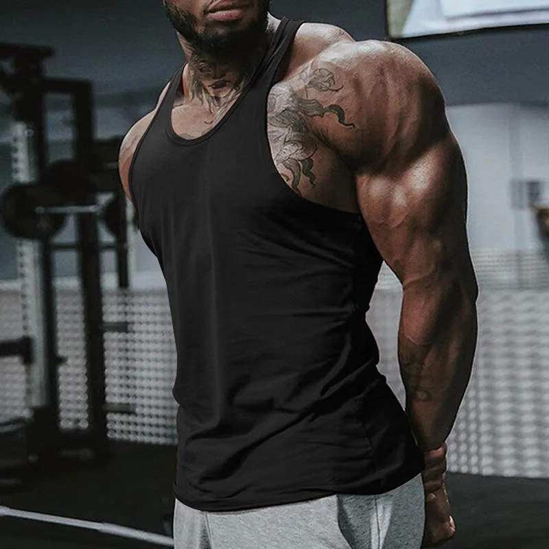 2024 Brand Clothing 95% Cotton Men Tank Tops Casual Gilet For Male Sleeveless Man Vest Gymclothing fitness Men Vests Top New