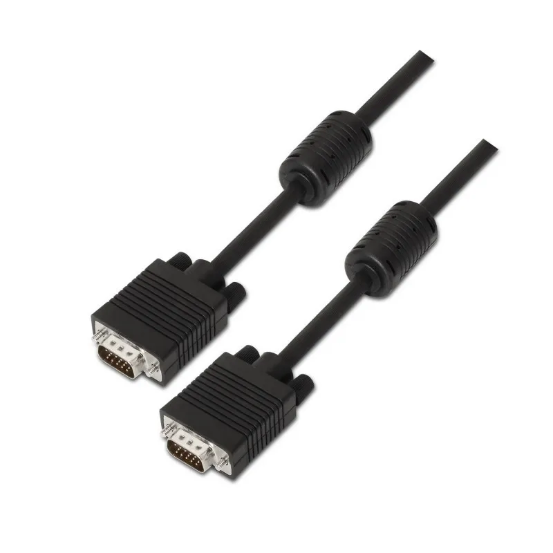 Aisens SVGA Cable with ferrite-HDB15/Macho-HDB15/male-25m-Color black A113-0077 tintasycartuchos.com