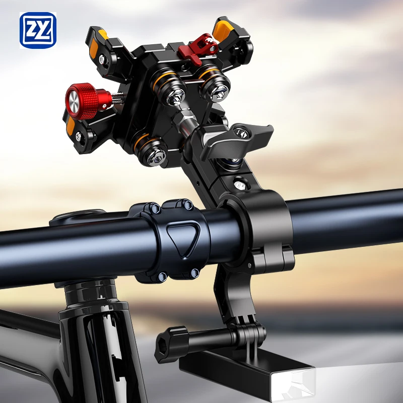 

Trending 360-Degree Adjustable Phone Holder Anti- Slip Thickness Adjustable Motorbike Phone Holder for Handlebar