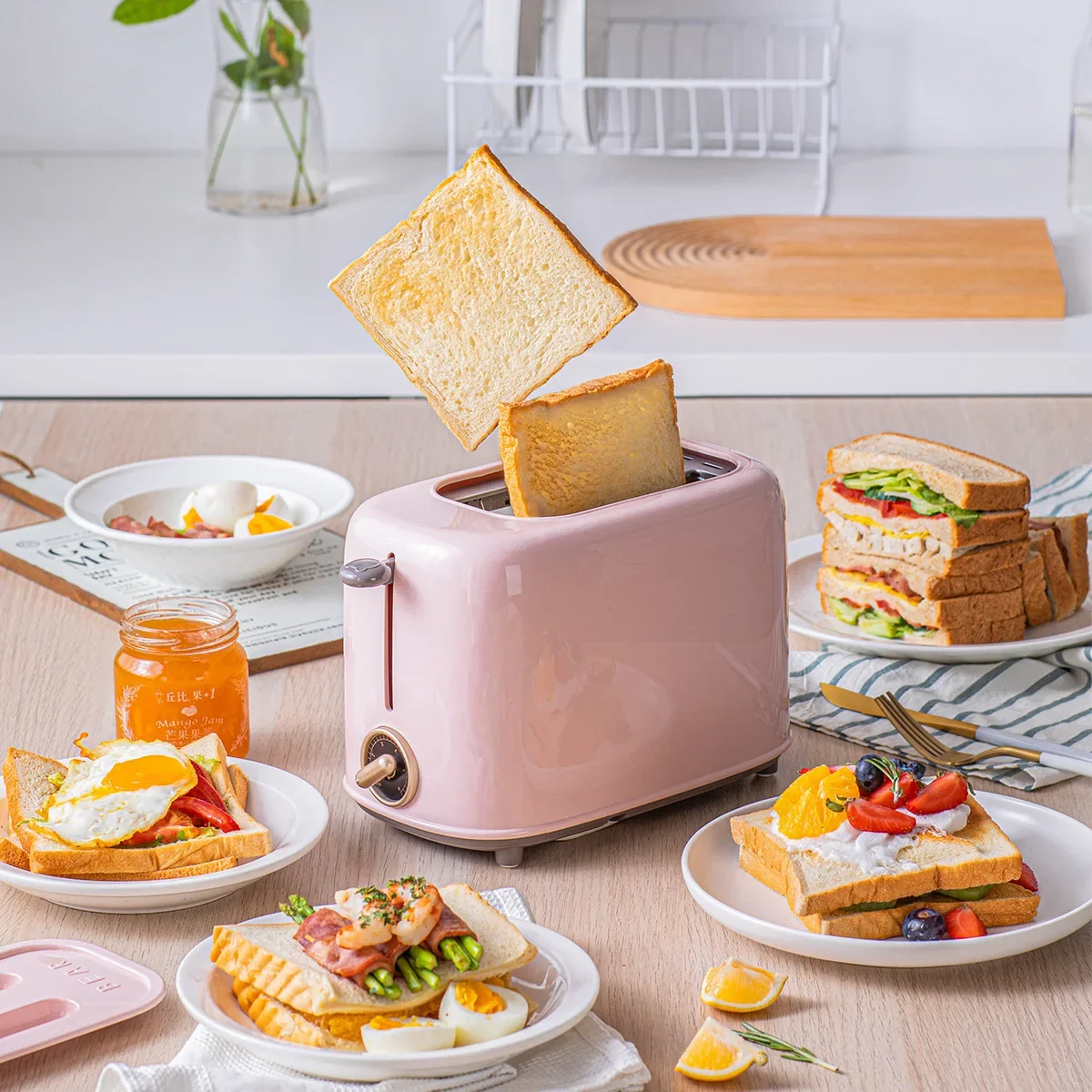 Toaster household slice heating sandwich breakfast machine small toaster automatic soil toaster sandwich maker toast