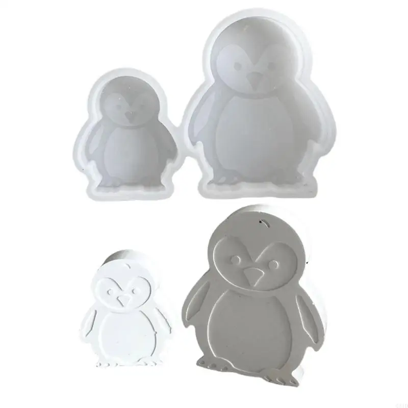 Creative Penguins Sturdy Silicone Mould for Candle and Soap Making Reusable Craft Ornament for Home Decoration