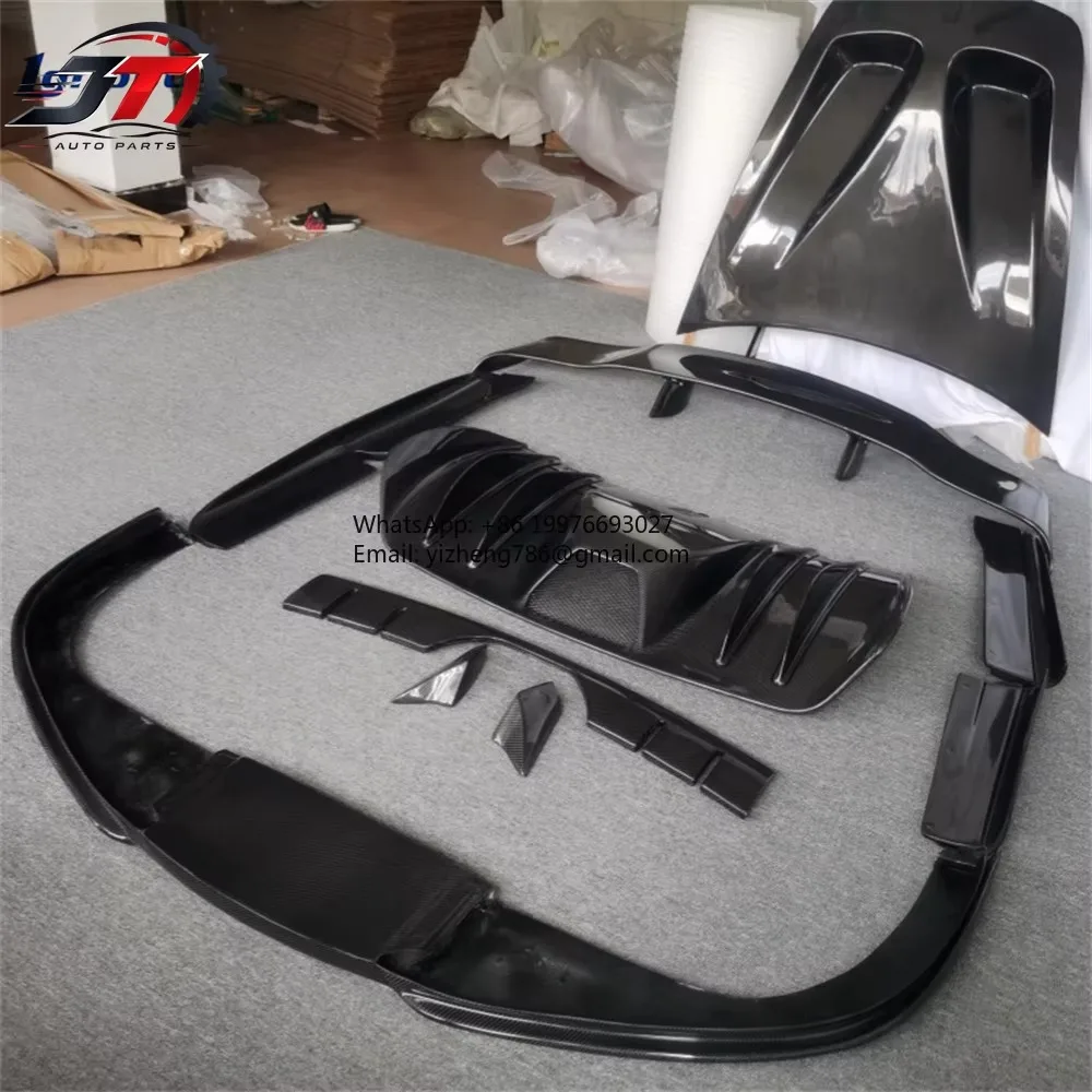 Front Bumper Lip Rear Diffuser Side Skirt Engine Hood for for ferrari F430 Modified Harman Style Carbon Fiber Body Kit