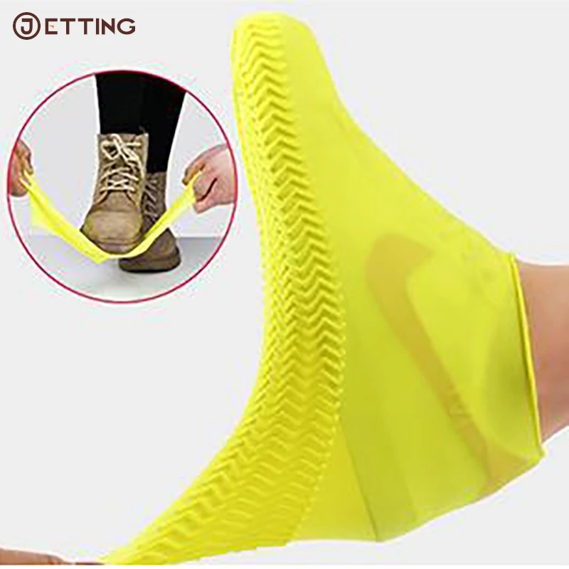 shoes cover Latex WaterProof Shoe Covers Unisex Shoes Protectors Reusable Non-Slip Rain Boot Overshoes Walking Shoes Accessorie