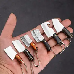 Mini Kitchen Knife Unboxing Portable Small Wine Bottle Opening Paper Cutting EDC Fixed Keychain Knife