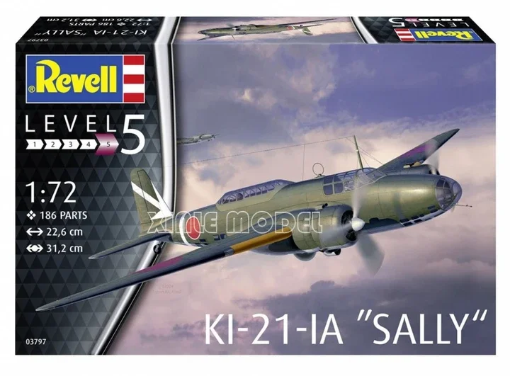 

Revell Plastic Assembled Aircraft Model Kit 03797 KI-21-lA "Sally" Fighter, Japan 1/72
