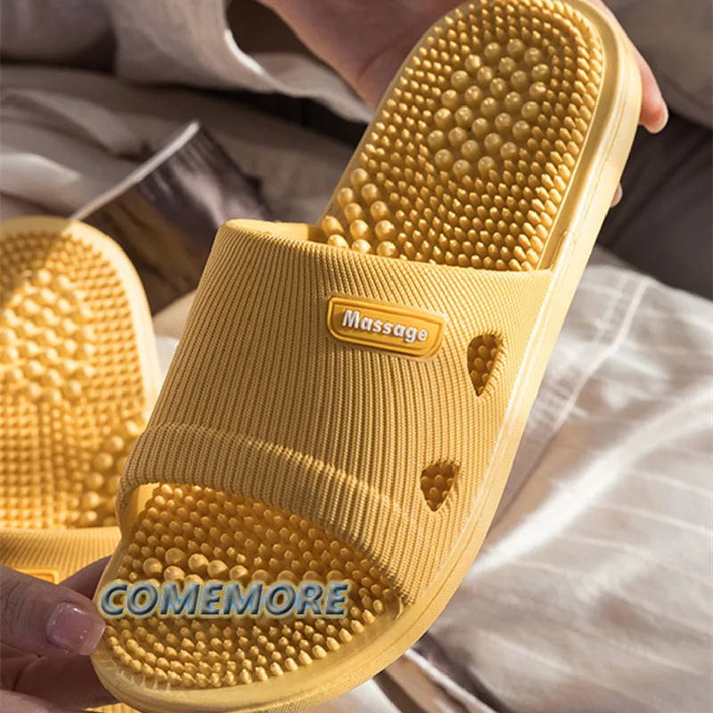 Women\'s Foot Massage Slippers Couples Slipper Men Indoor Bathroom Non Slip Soft Slides Casual Home Relief Feet Health Care Shoes