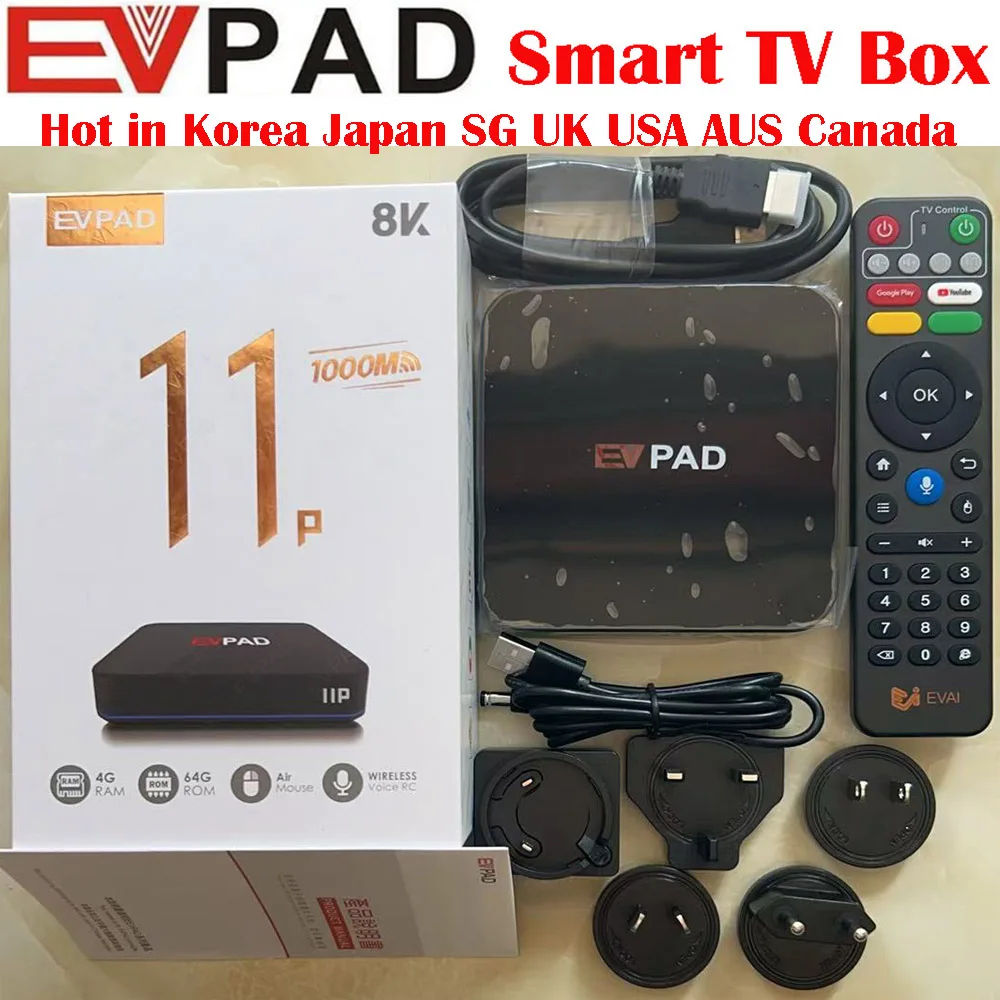 

[Подлинный] Classic Luxury Edition Evpad 11P Best Android12 Smart TV Box 4 ГБ 64 ГБ 8KUHD WIFI6 1000M Ethernet Бестселлер по всему миру