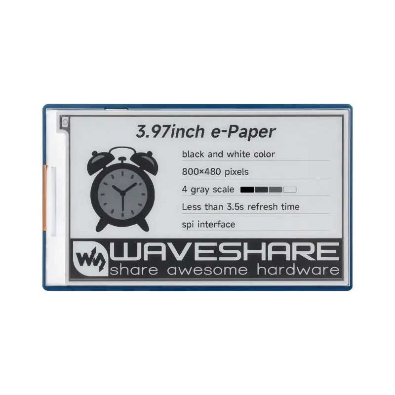 

RDK X3 Raspberry Pi Series 3.97 E-Ink Display HAT+ 800X480 Black White E-Paper Screen Mainboard-X64A