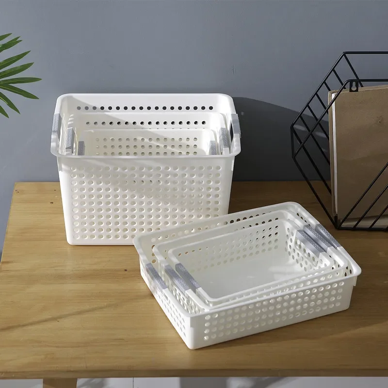 

Plastic PP Rectangular Storage Basket Desktop Storage Basket Kindergarten Toy Storage Frame Wholesale storage baskets basket