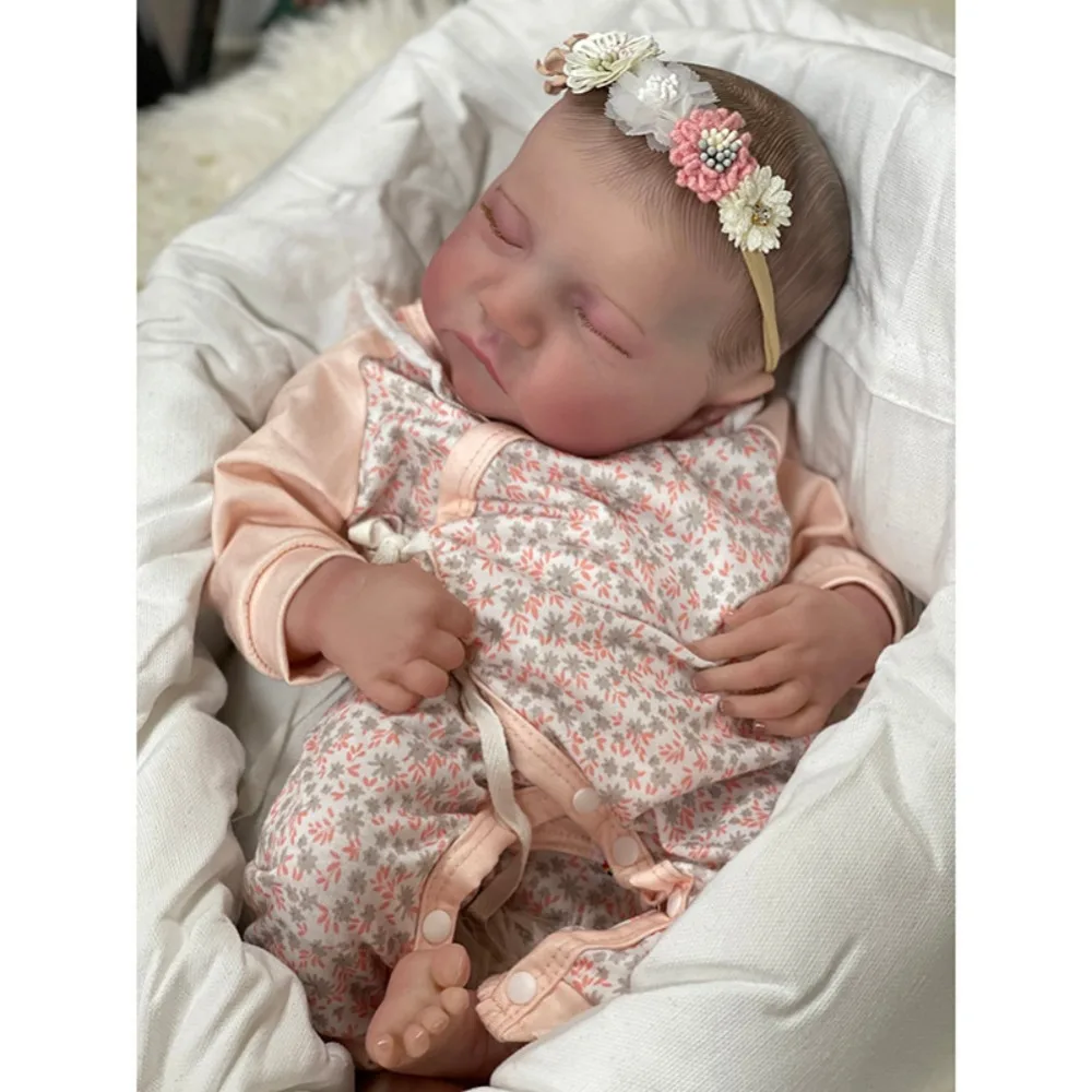 47Cm Reborn Baby Poppen Miley Pasgeboren Slapende Baby Muñeca Reborn Poppen Zacht Knuffelig Levensechte Bebés Reborns Speelgoed Voor Meisjes