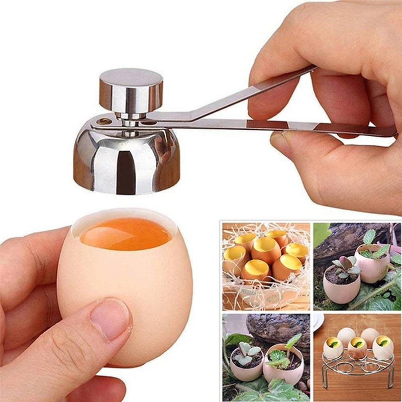Topper Shell Top Cutter Kitchen Gadgets Egg Boiled Egg Cracker Separator Stainless Steel Egg Tools Egg Knocker Opener