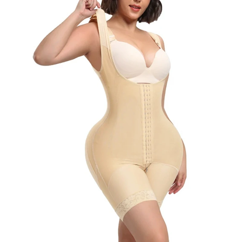 

Корректирующие трусики-боди с высокой компрессией, корсет для коррекции фигуры, утягивающие шорты-боди, корректирующее белье Fajas Colombian Girdles