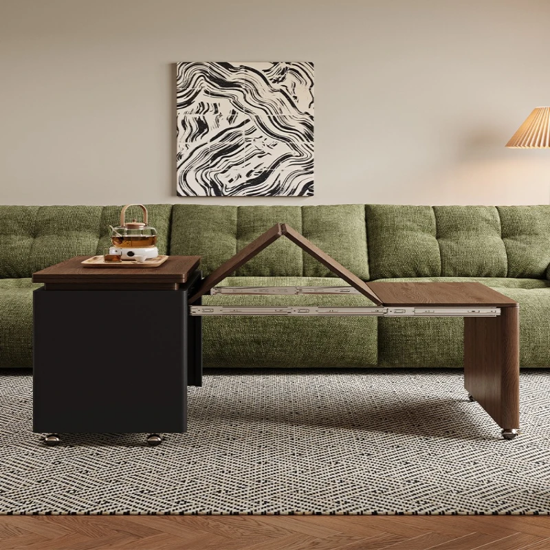 Coffee table removable folding retractable household living room small apartment coffee table
