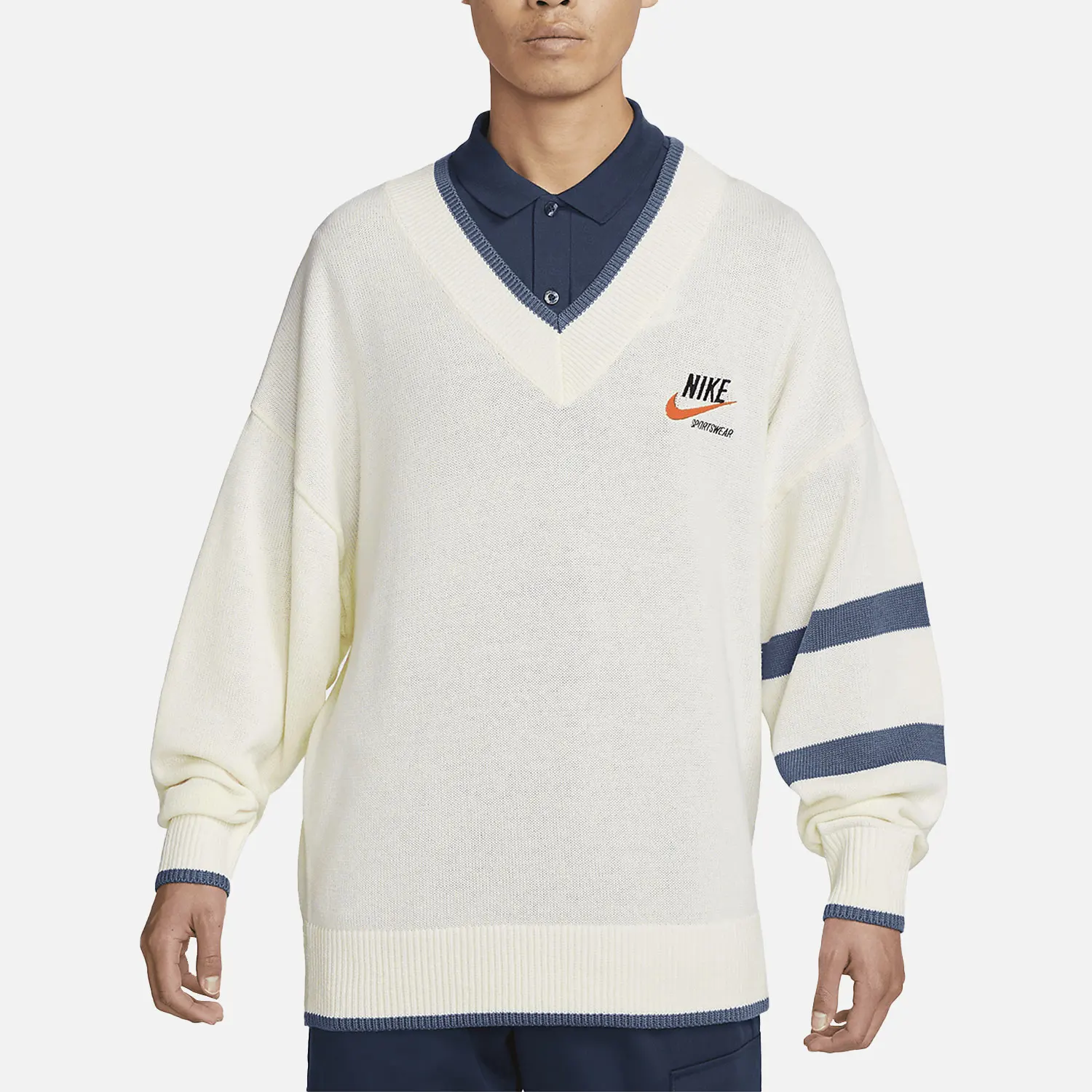Nike Official Genuine 2023 Spring Men's V-Neck Casual Sweatshirt Hoodie DX0009-133