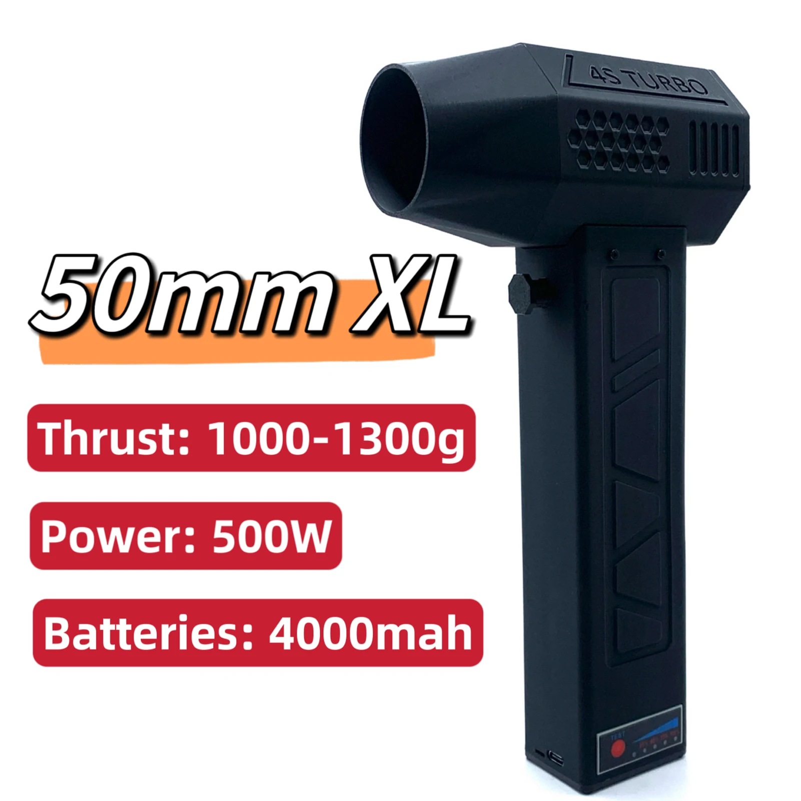 

4S Turbofan 500W High Power Jet Fan 50mm Brushless Motor 1300g Thrust Handheld Dust Blower Adjustable Speed Powerful Air Blower