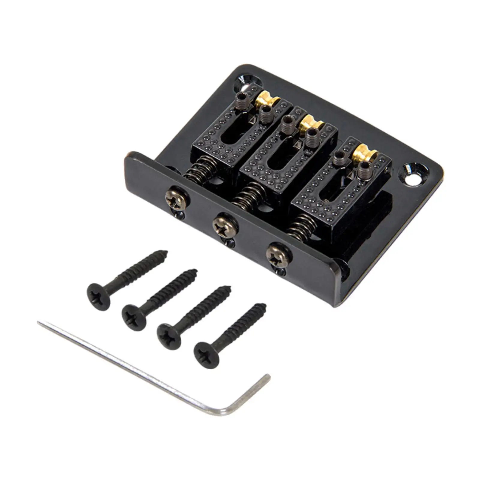 3 String Bridge Box Bridge Zinc Alloy with Mounting Screw Wrech Guitar Bridge