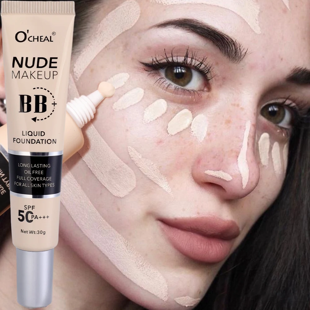 BB crème correctrice hydratante, maquillage longue durée, waterproof, contrôle de l'huile, blanchissant, fond de teint liquide 256, base cosmétique pour le visage