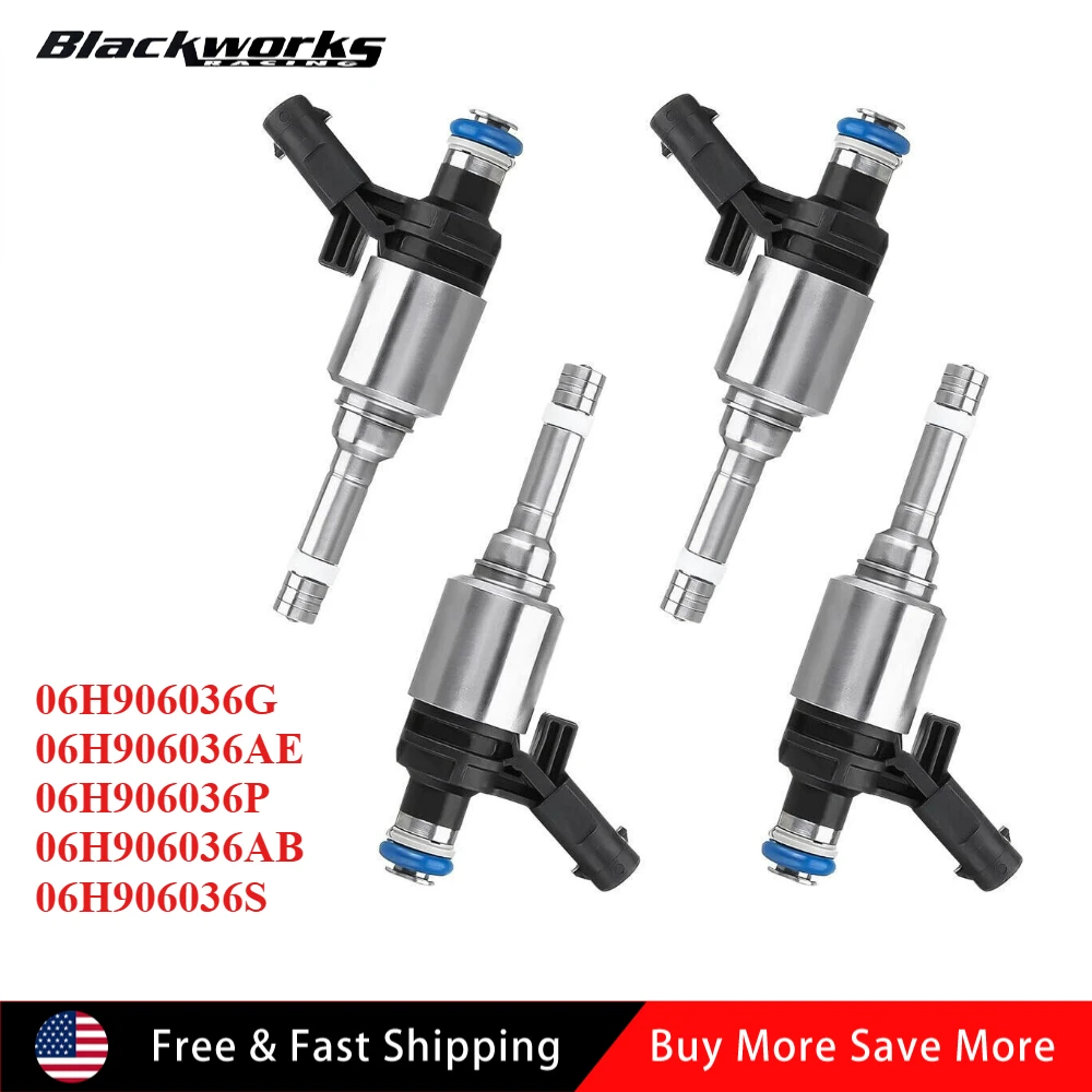 

4x 06H906036G Топливные форсунки Bosch для VW GTI Tiguan AUDI A3 A4 A5 Q5 TT 2.0TSI 06H906036S, 06H906036E, 06H906036AB