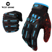 WEST BIKING Cycling Gloves For Men Shock Absorbing Touchscreen MTB Road Bicycle Gloves Motorcycle Running Fitness Sports Gloves