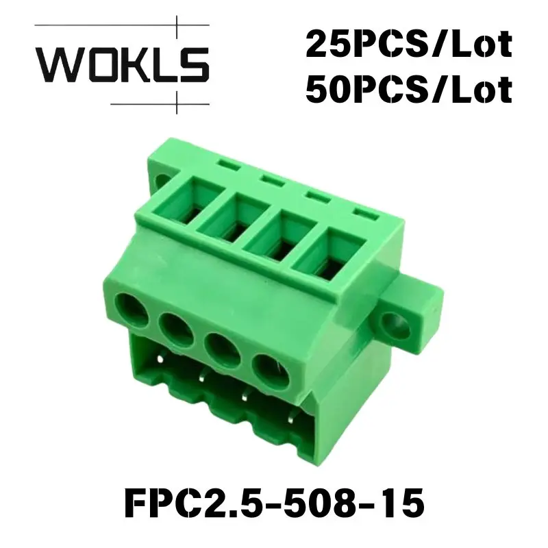 25/50PCS 2EDG-DB KF2EDG-GB 5.08mm Pitch Closed End Plug-in Separable PCB Terminal Block Wire Connector