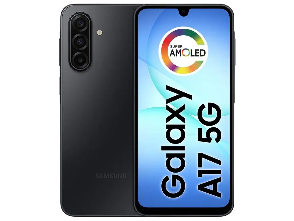 Smartphone Samsung Galaxy A17 256GB 5G 4GB RAM Preto 6,7" Câm. Tripla + Selfie 13MP