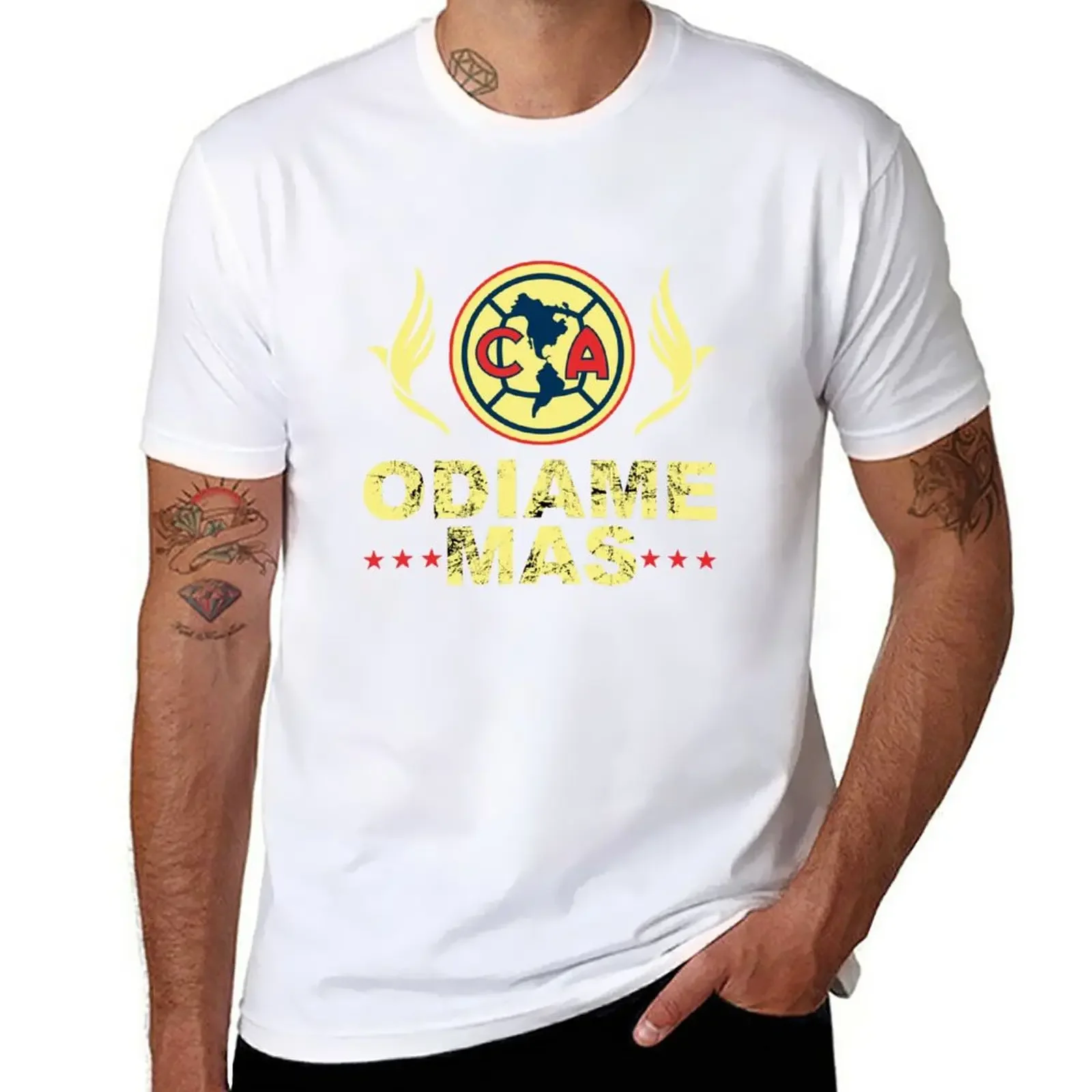 New Las Aguilas De Club America Odiame Mas Mexican Soccer Team Gifts For The Family T-Shirt heavyweight fashion Round Neck 2024