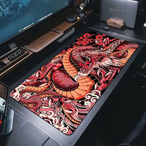 Imagen 2 del producto Alfombrilla de ratón XXL para Gamer Dragon, alfombrilla grande personalizada para escritorio de ordenador, alfombrillas para teclado mecánico, alfombra de oficina, alfombrilla para ratón portátil para juegos