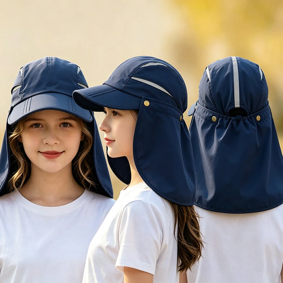 Alphabet baseball caps for children aged 3 to 10, cowboy middle school sun hats