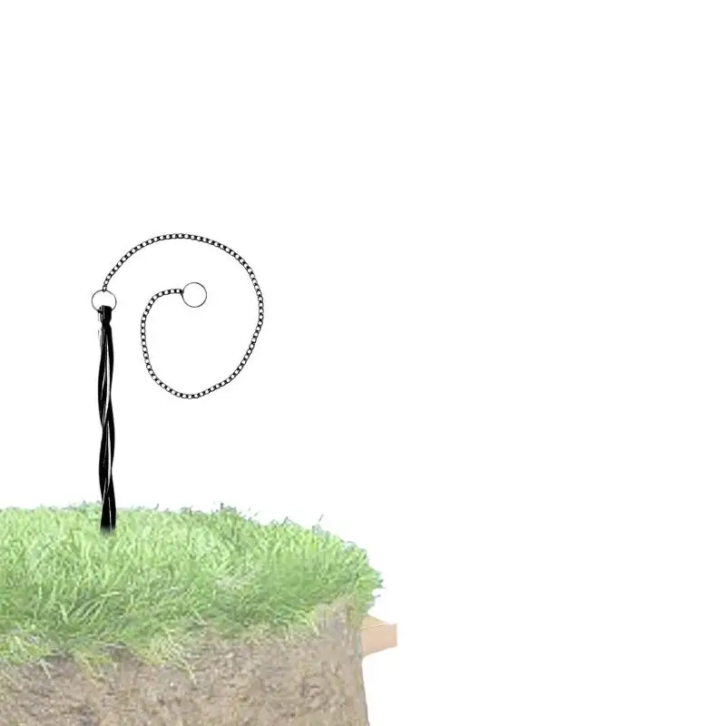 1/2PCS Aluminum Rain Chain Anchors Black Gutter Drainage Hooks 10inch Stakes 20inch Chains Durable Easy Installation