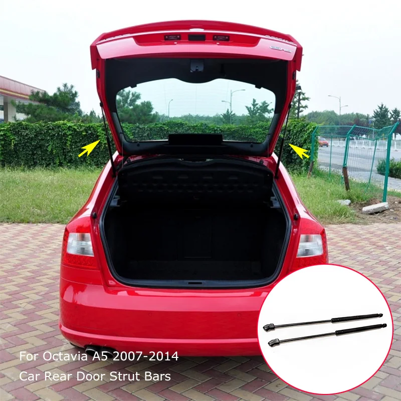 For 2007-2014 Skoda Octavia A5 Rear Door Tail Box Supporting Lift Hydraulic Spring Shock Rod Strut Bars Bracket Car Styling