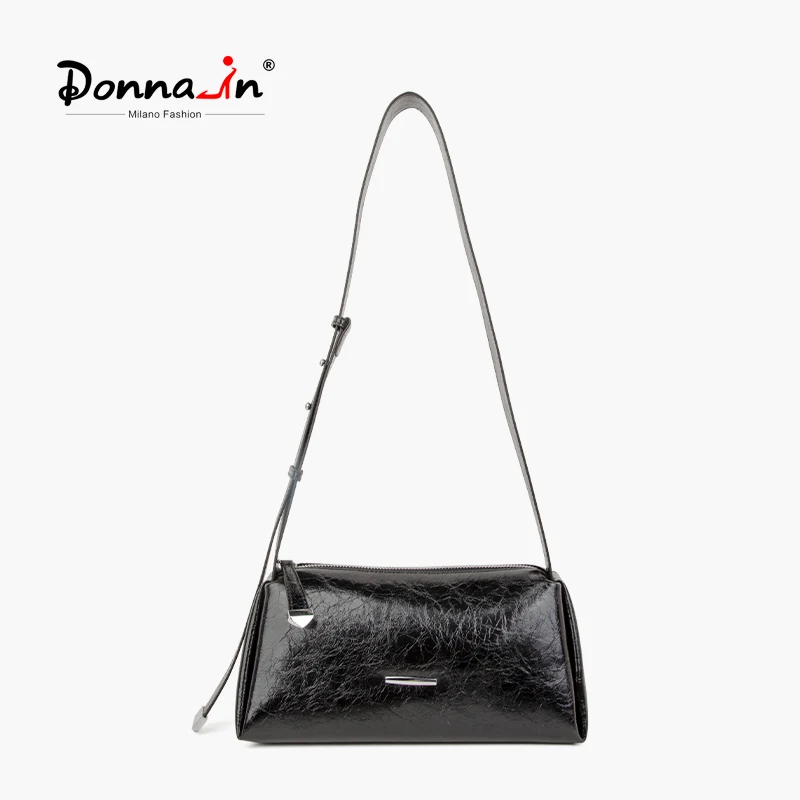 

Donna-in Fashion Black Women's Shoulder Crossbody Bag Split Leather High Quality Ladies Trend Side Bags for Women Free Shiping