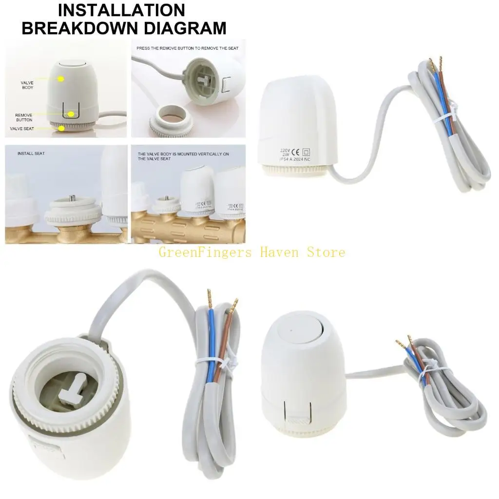 

F68d 30x1,5 мм электрический тепловой привод 220V Обычно закрытые клапаны головные воды Сепаратор нагревание радиаторные клапаны