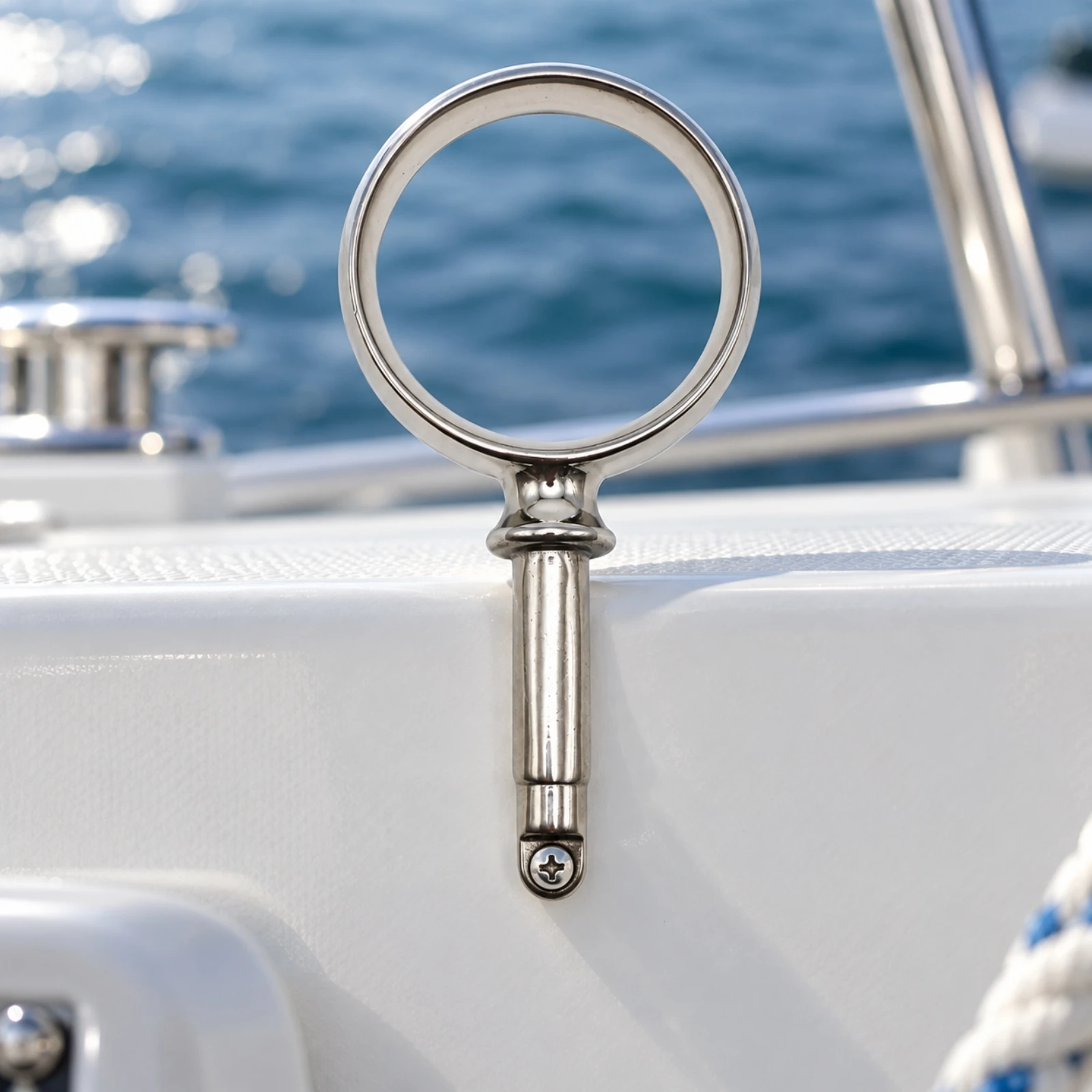 Boat Oar Securing Collar Saltwater Suitable Stainless Steel Oarlock Collar Bracket Marine Hardware Compact for Boats, Yachts