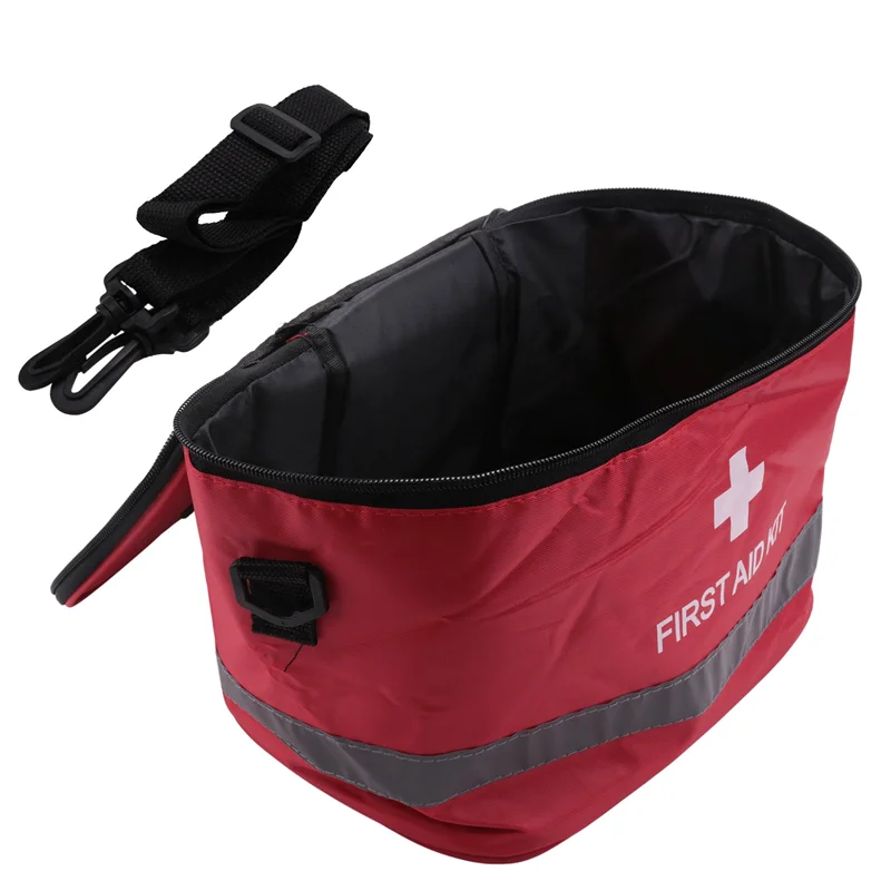 ชุดกีฬากลางแจ้ง Camping Bag Home Emergency Survival Package ไนลอนสีแดงสัญลักษณ์ที่โดดเด่นกระเป๋า Crossbody