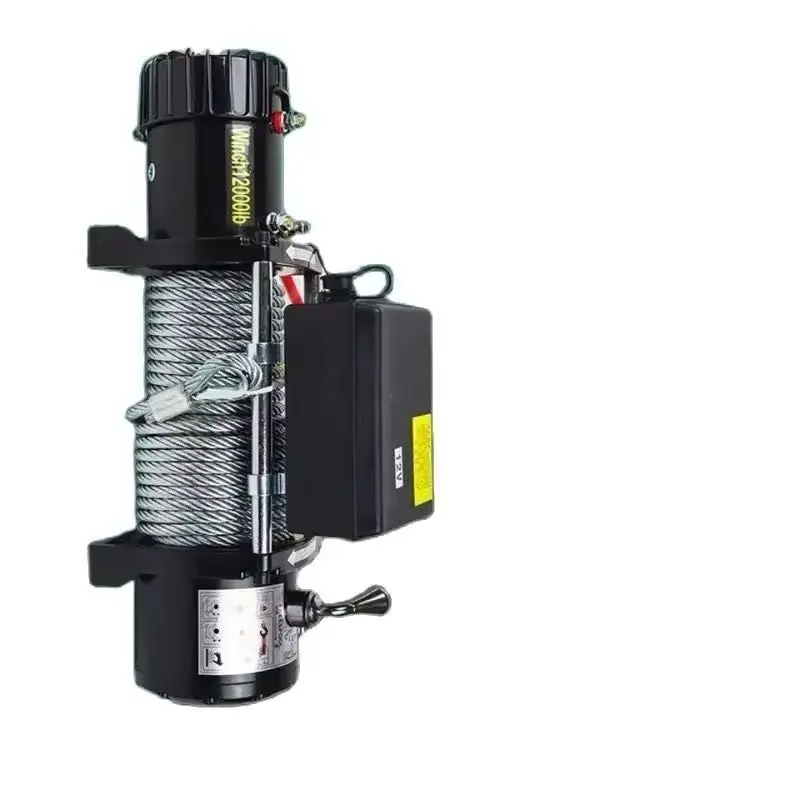 12V 24V Winch Car Tuning Electric Winch 12/24V Handle Wireless Wire Rope ATV Winches for BeachBugg 6000 Lbs