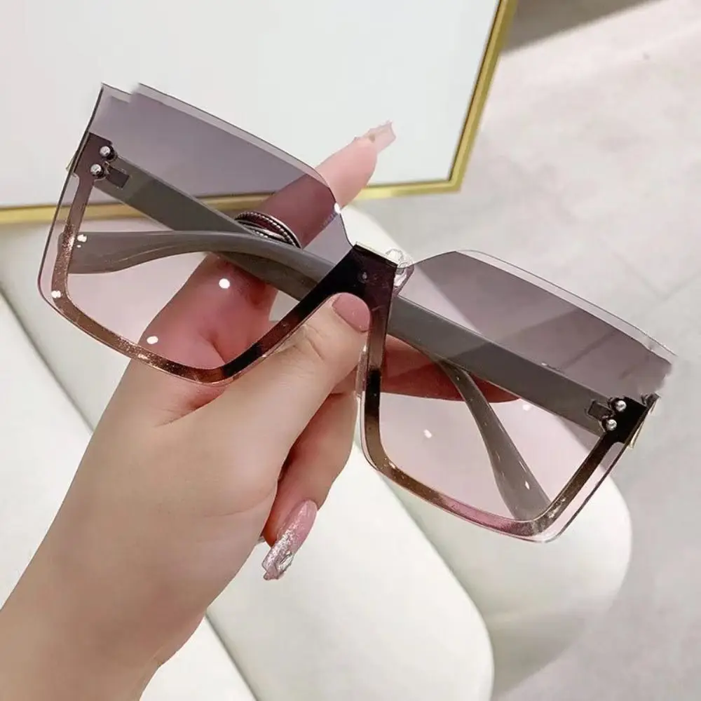 

New UV400 Rimless Sunglasses Vintage Summer Gradient Sunglasses Ladies Eyeglasses for Unisex