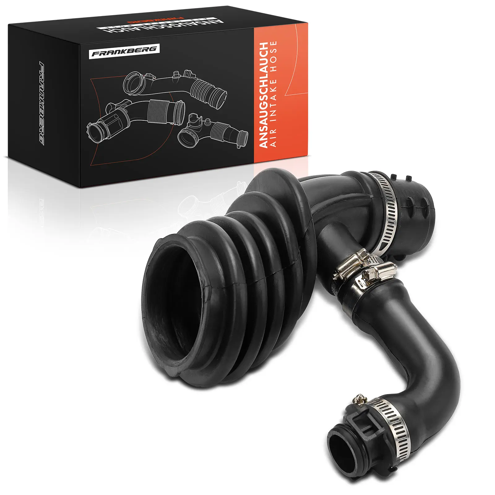 Frankberg 1x Inlaatslang Luchtfilter voor Ford C-Max DM2 Focus II DA DP HCP Volvo C30 S40 II 31293729 1511 1673571 1543828