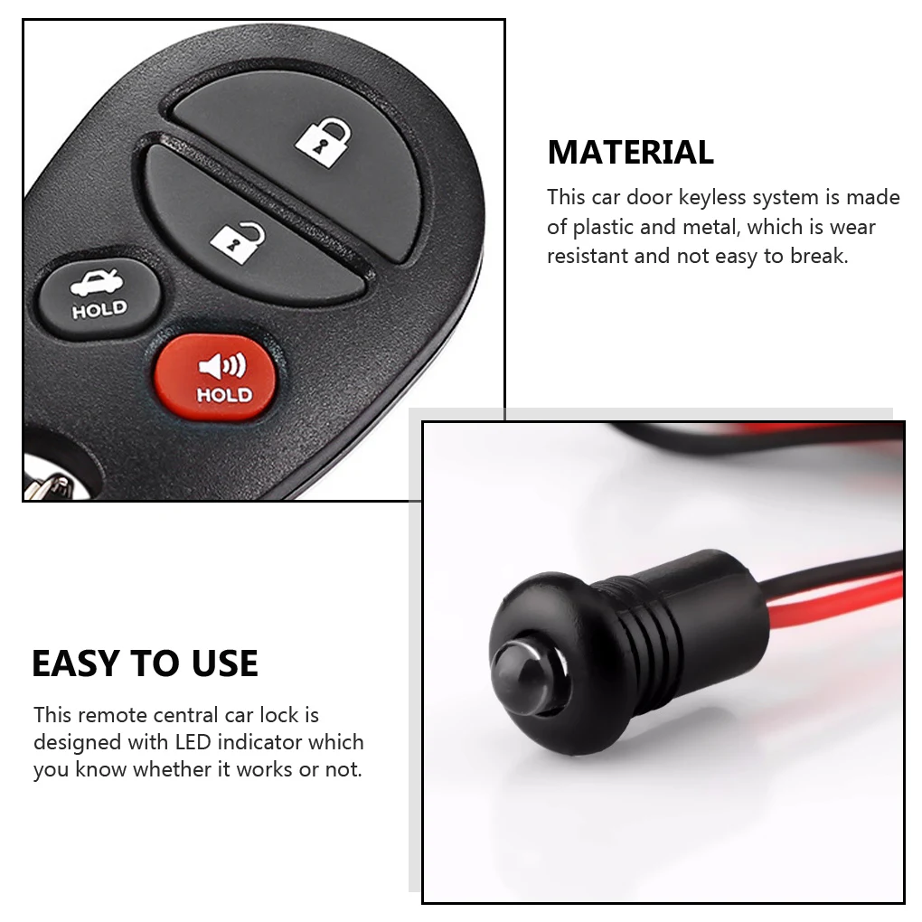 Car Door Remote Control Central Keyless System Lock with LED Indicator Bluetooth-compatible Turning Light Locking Type D