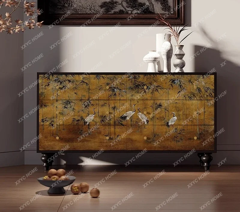 

Многофункциональный шкаф-тумба из ясеня Crane Bamboo Forest с шестью ящиками для спальни