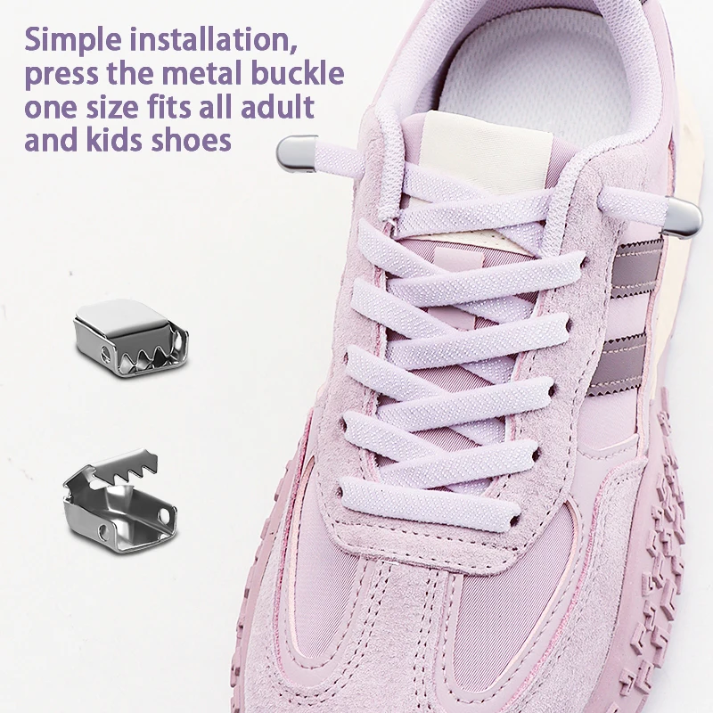 No Tie Elastic Shoelaces Sneakers Laces for Kids Adults Rubber Bands Shoe LacesTieless Shoelaces for Sneakers 1 Pair/2 Pair