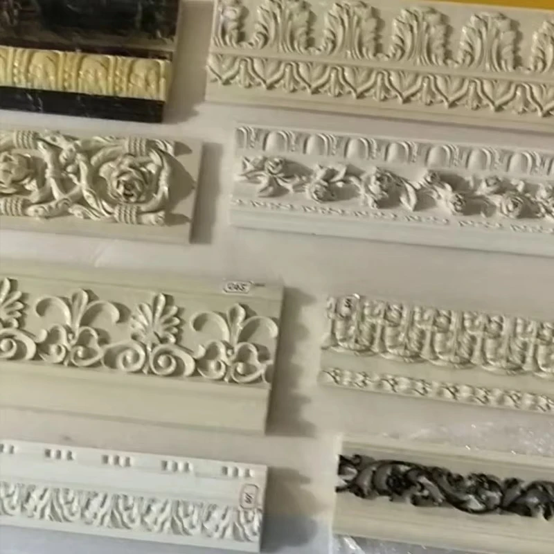 Decorative natural marble skirting floor border line hand-carved wall stone polished decoration